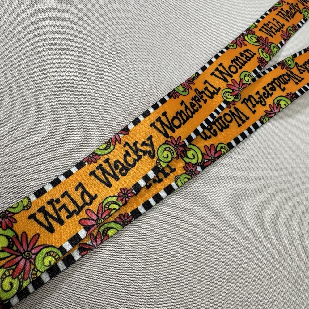NWT Suzy Toronto Orange Wild Wacky Wonderful Woman Lanyard‎ Badge Holder